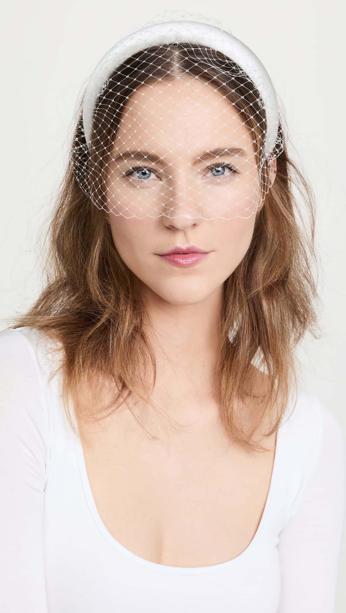 Amazon.com: Jennifer Behr Women's Tori Voilette Headband, Cream
